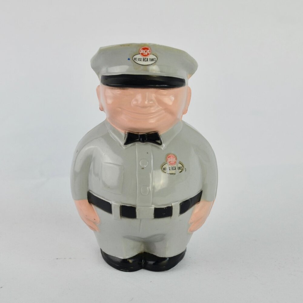 RCA Joe Silverama Plastic Coinbank Vintage Northwest Radio Duluth MN